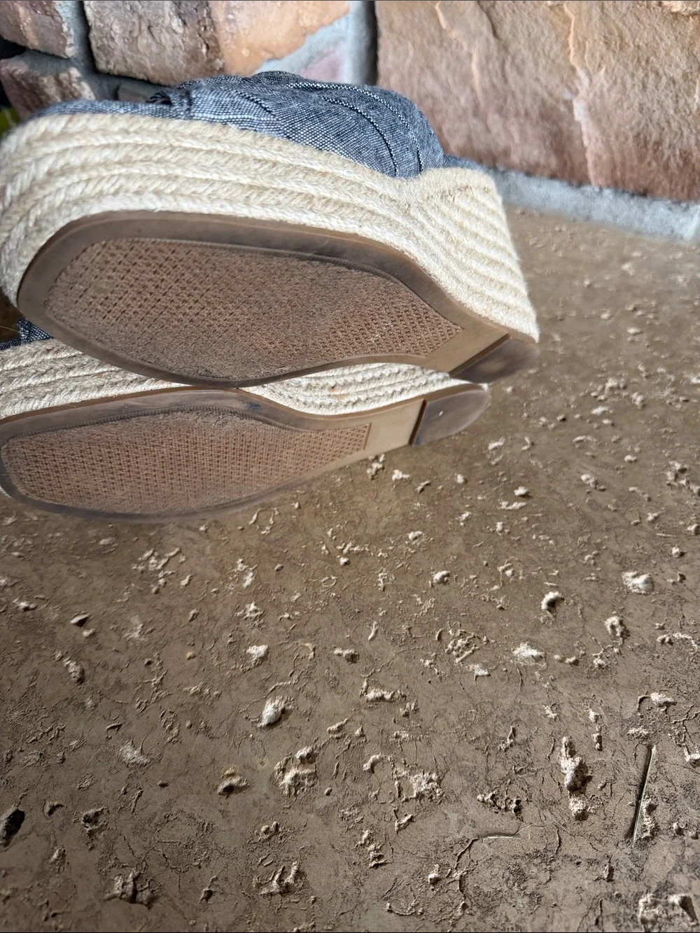 Knot Espadrille Wedge Slides sz 8
